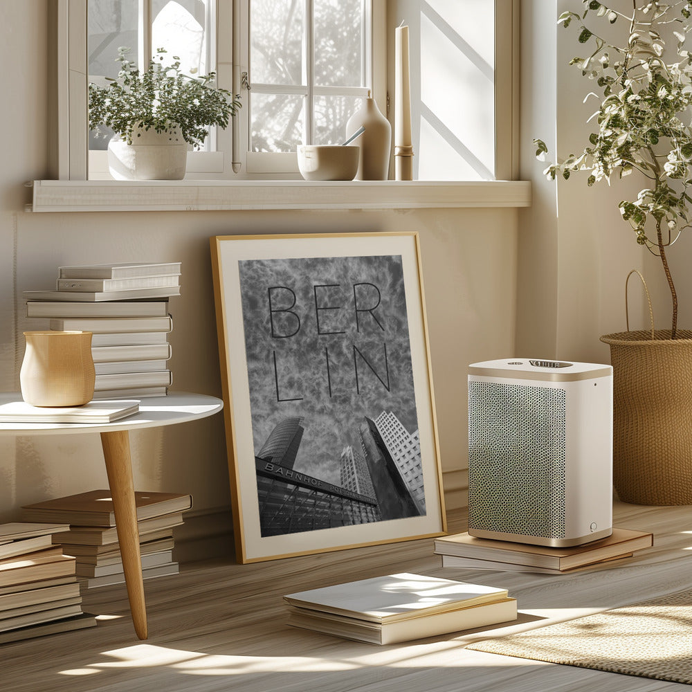 BERLIN Potsdamer Platz | Text & Skyline Poster